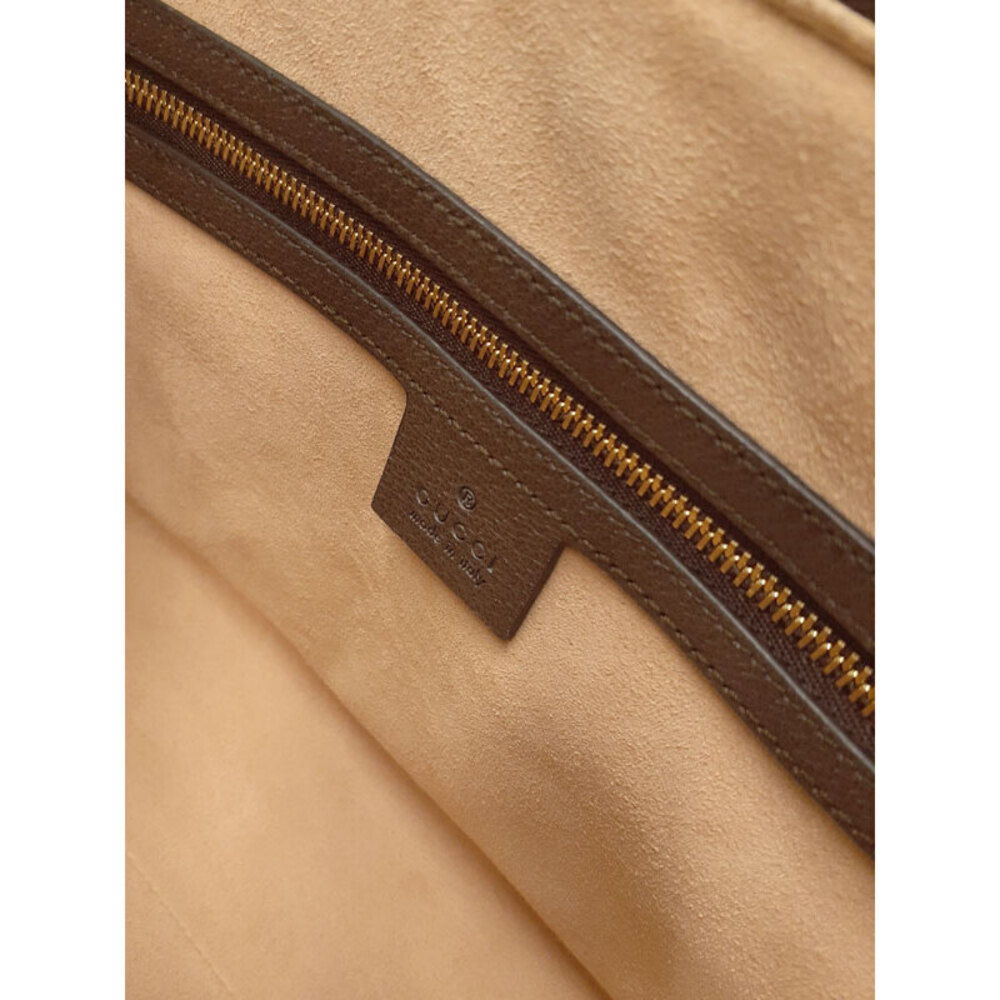 Gucci GG Handle Boston Bag Top Ophidia Leather beige brown Supreme GG - Picture 6 of 9